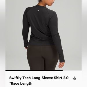 Lululemon Swiftly Tech Long Sleeve 2.0 Race Length